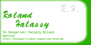 roland halassy business card